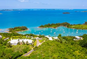 Best time to visit Bermuda, aerial view of the island’s turquoise bays