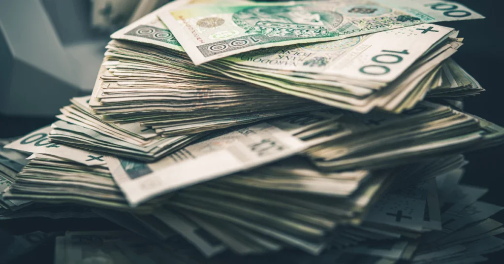 Stack of banknotes in cash